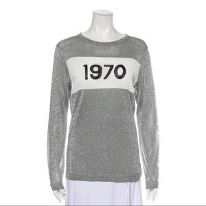 Bella Freud 1970 Silver Pullover. NWT.